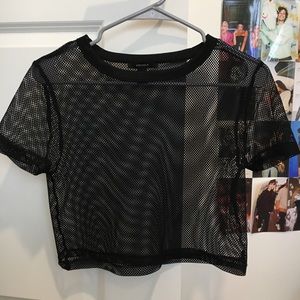 Forever 21 Mesh Crop Top